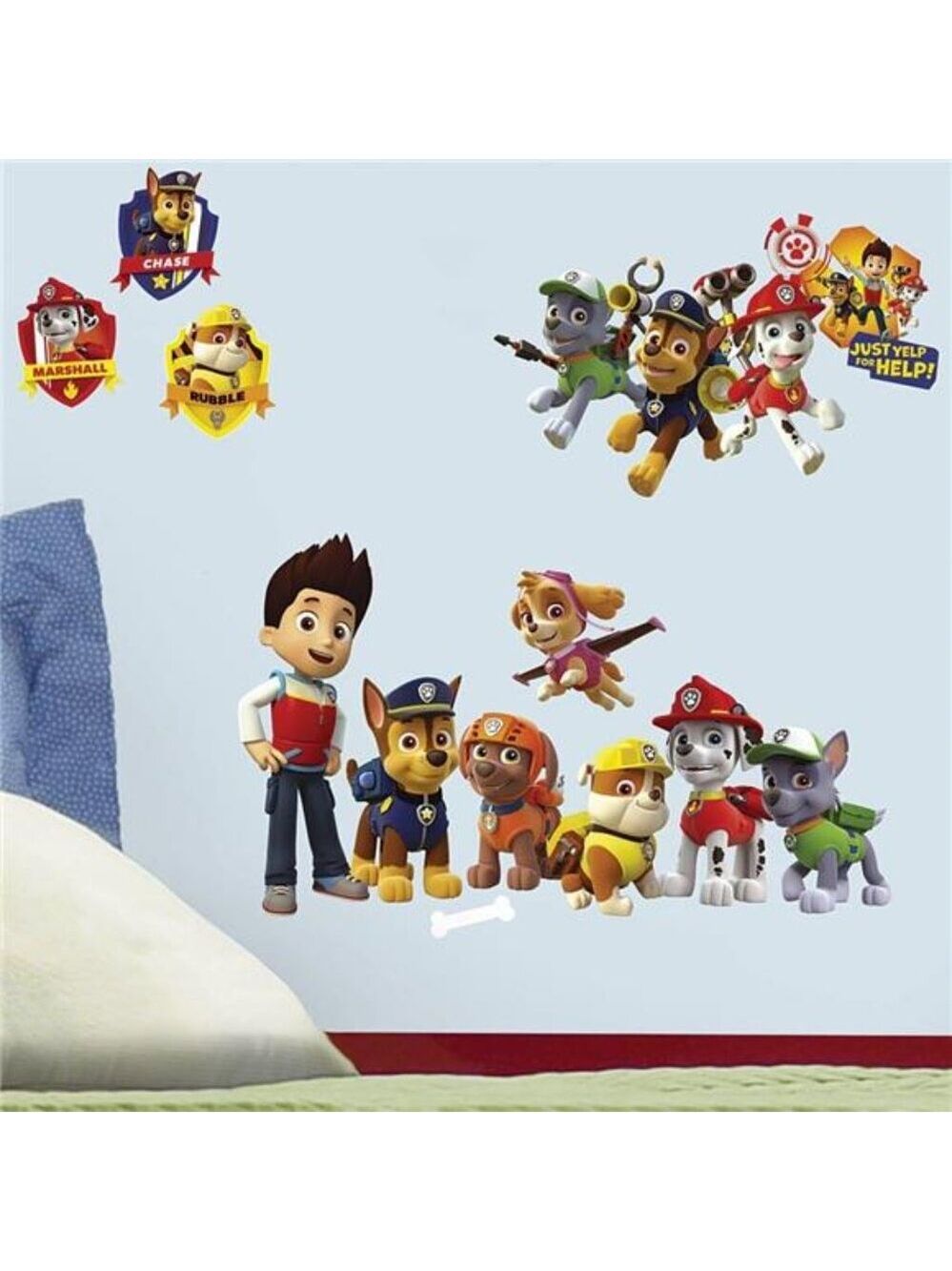 Paw Patrol Wall Decals Peel and Stick Removable Repositionable Kids Room Decor